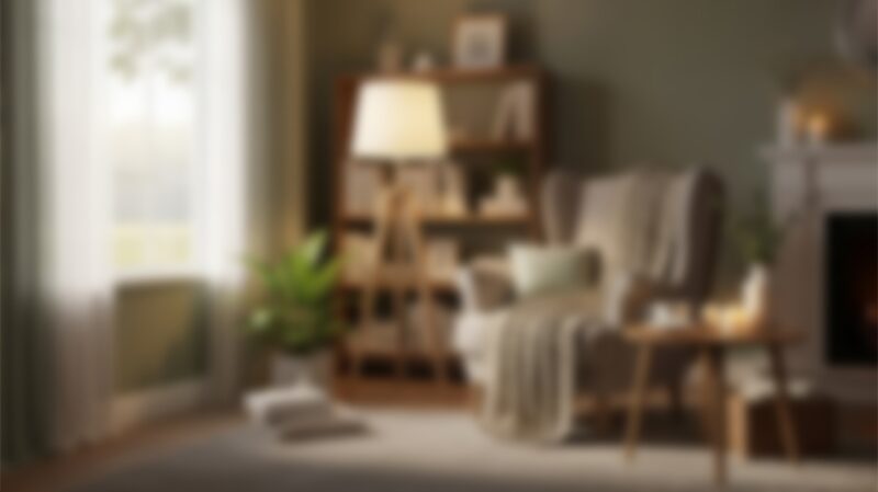 A quiet counseling room with two armchairs and a lamp lit on the side table.